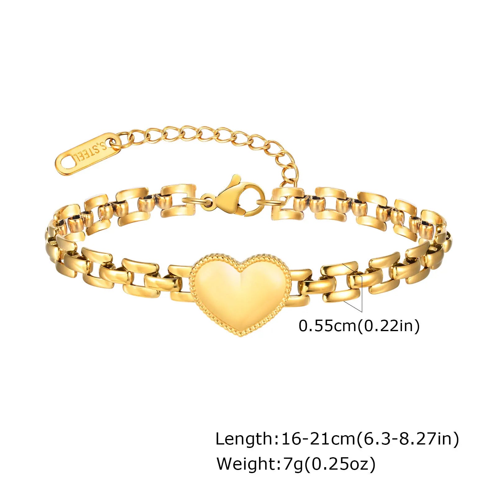 Chunky Stainless Steel Link Chain Bracelet