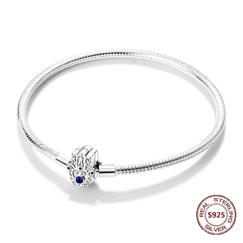 Star Moon Sun 925 Silver Charm Bracelet