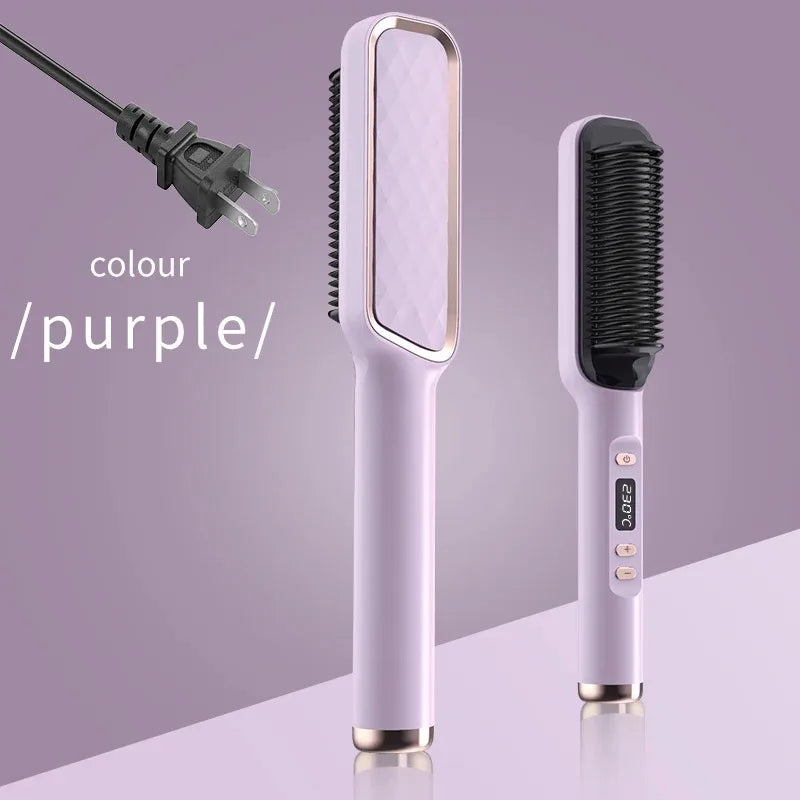 Electric Hot Comb – Negative Ion Anti-Scald Hair Straightening Styling Brush