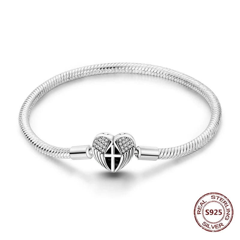 Star Moon Sun 925 Silver Charm Bracelet