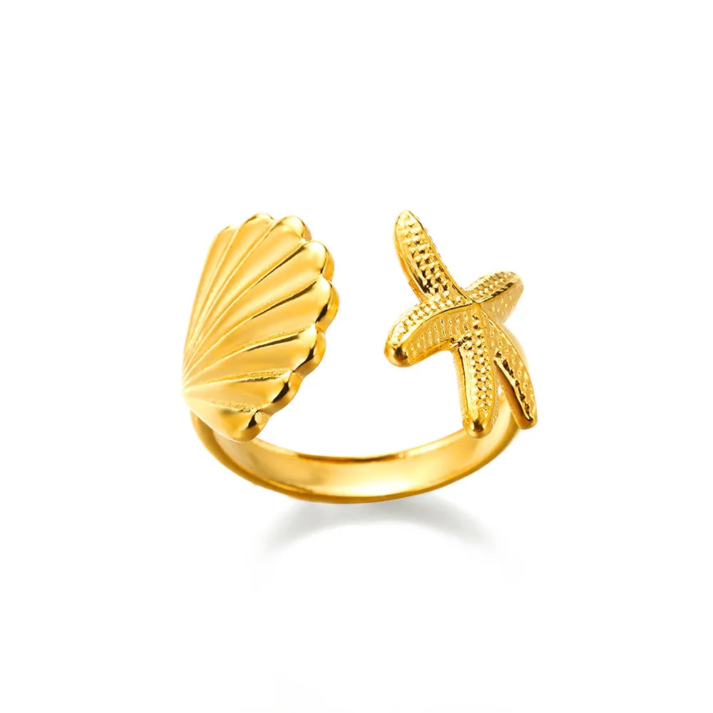 Luxury 316L Gold Stainless Steel Ring