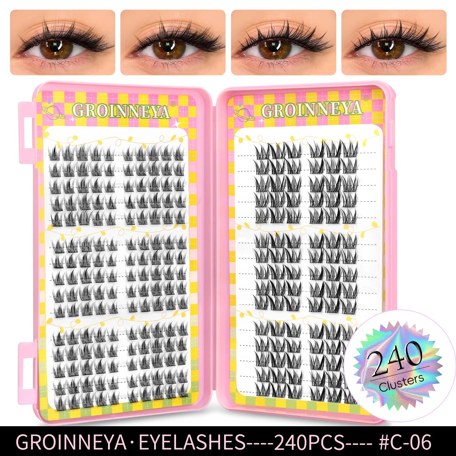 GROINNEYA 320PCS Lash Cluster Tray