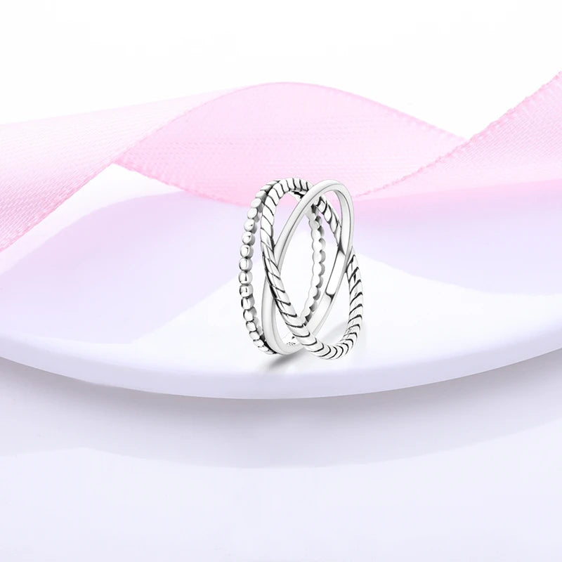 925 Silver Infinity Zircon Ring for Women