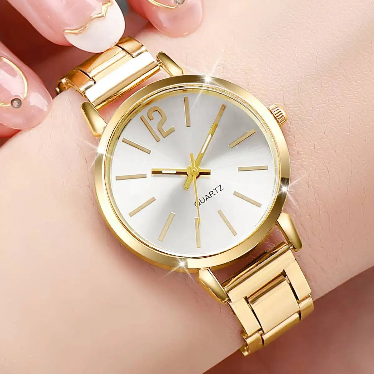 1/2/3PCS Simple Dial Women Quartz Watch