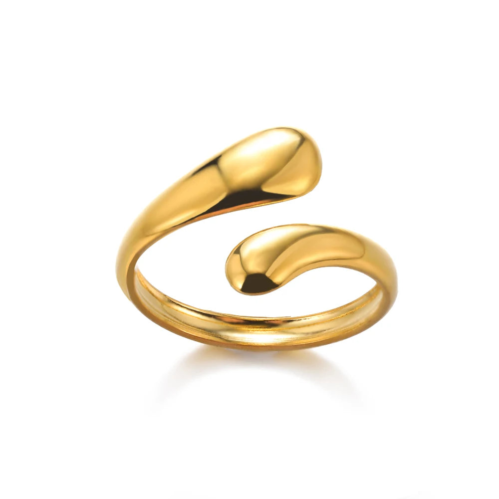 Luxury 316L Gold Stainless Steel Ring