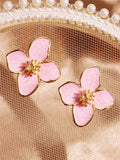 Hibiscus Flower Stud Earrings