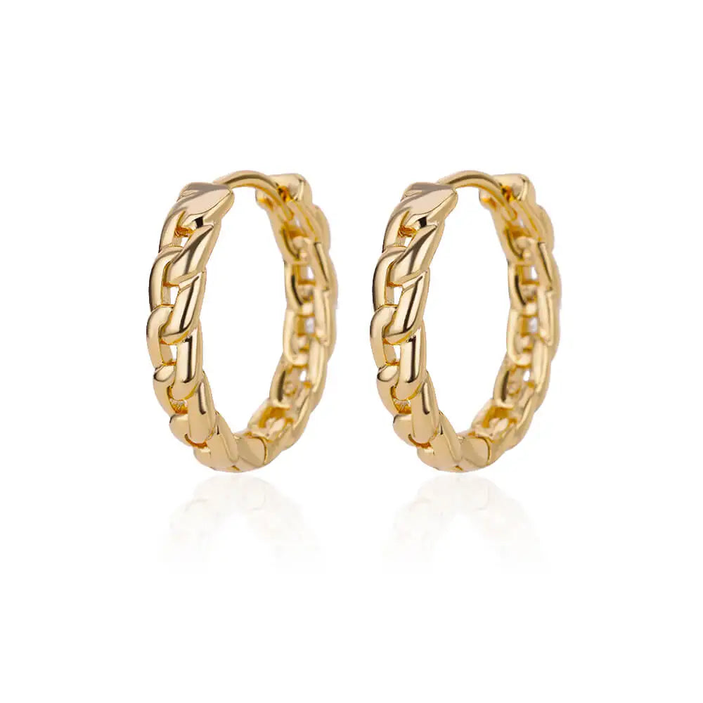 Elegant Round Stainless Steel Hoop Earrings