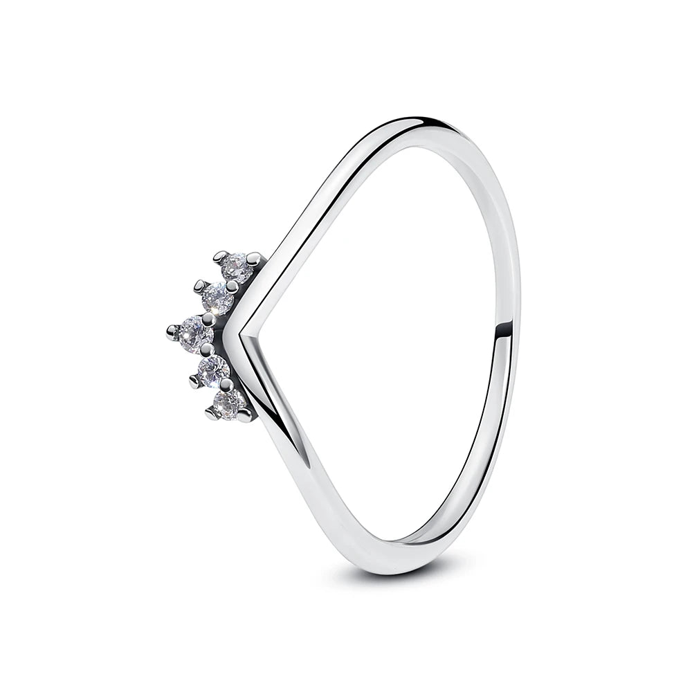 925 Sterling Silver Crown Heart Ring