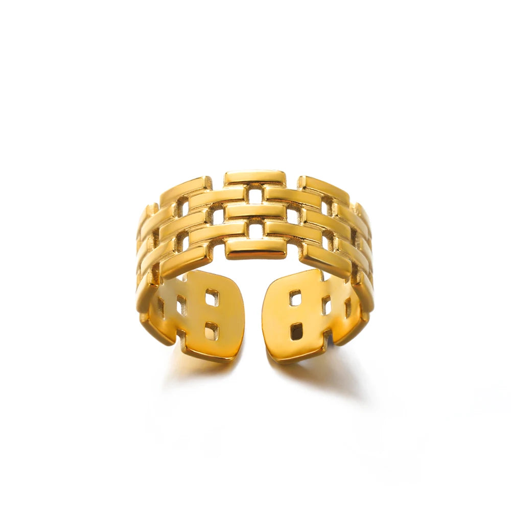 Luxury 316L Gold Stainless Steel Ring