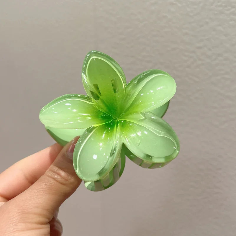 New Hawaiian Gradient Flower Hair Clips