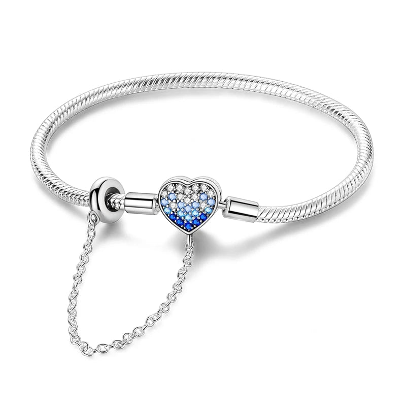 Star Moon Sun 925 Silver Charm Bracelet