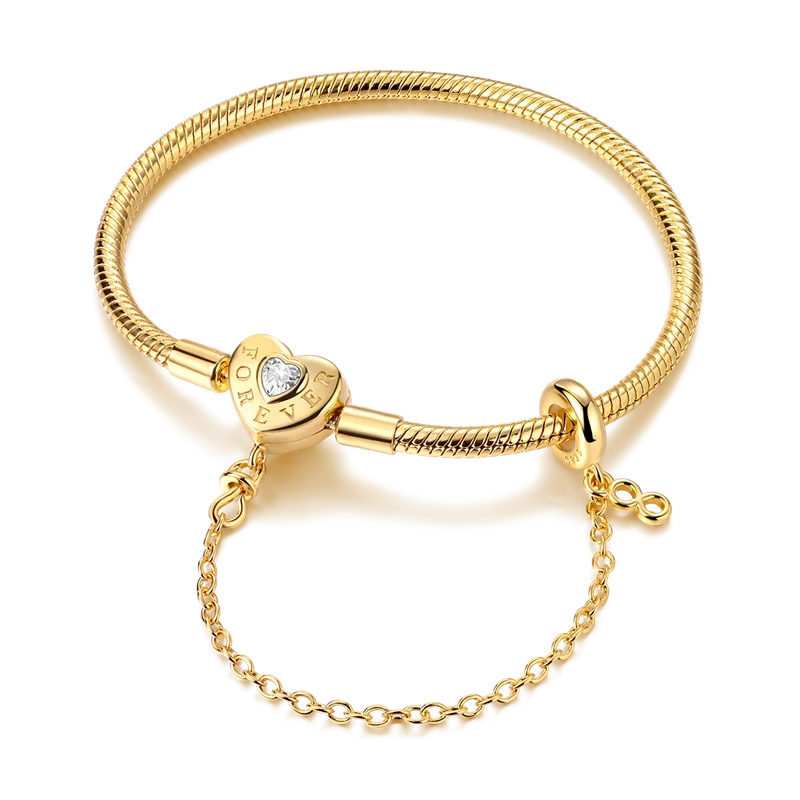 Star Moon Sun 925 Silver Charm Bracelet