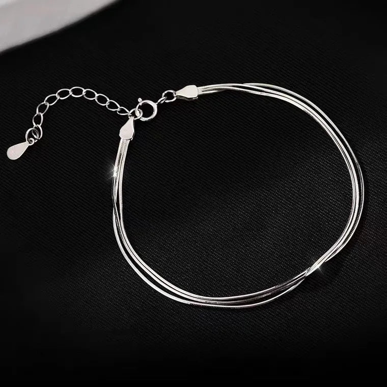 925 Sterling Silver Multi-Layer Coil Bracelet