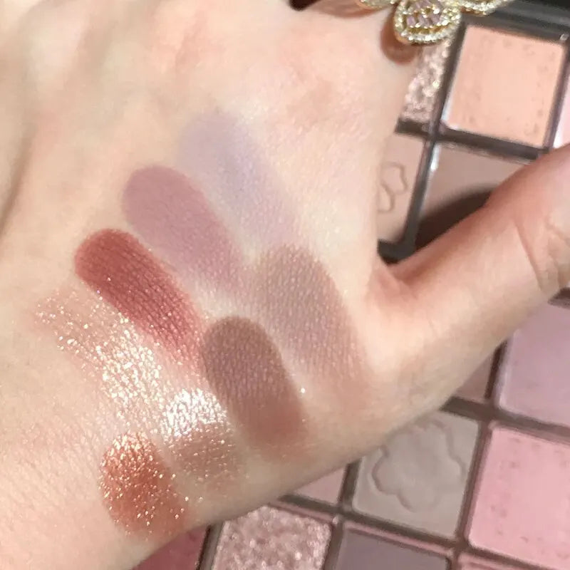 Elegant Cherry Matte & Pearl Palette