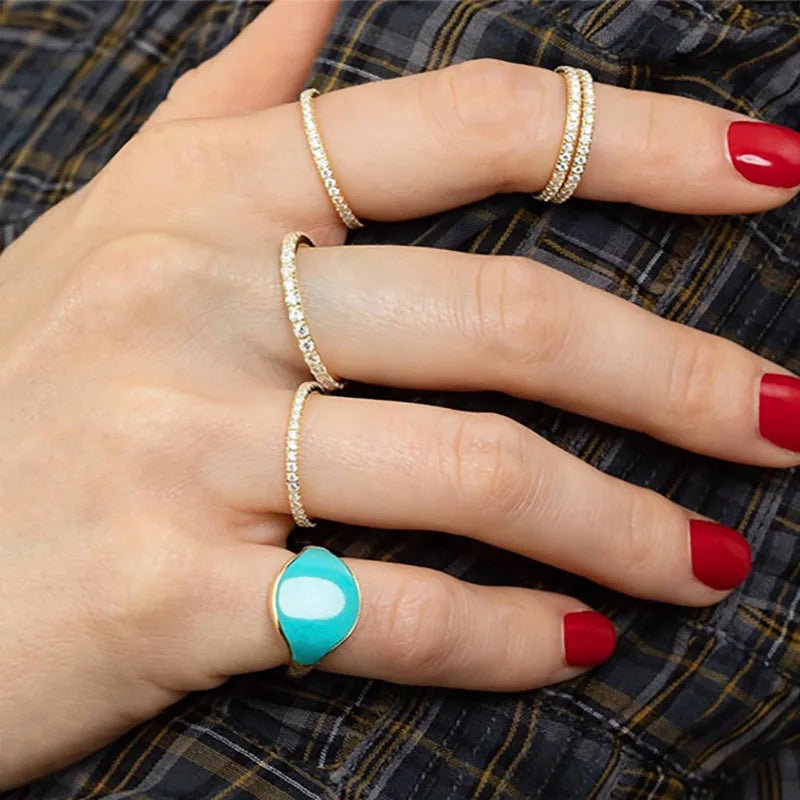 Delicate Zircon Stackable Ring