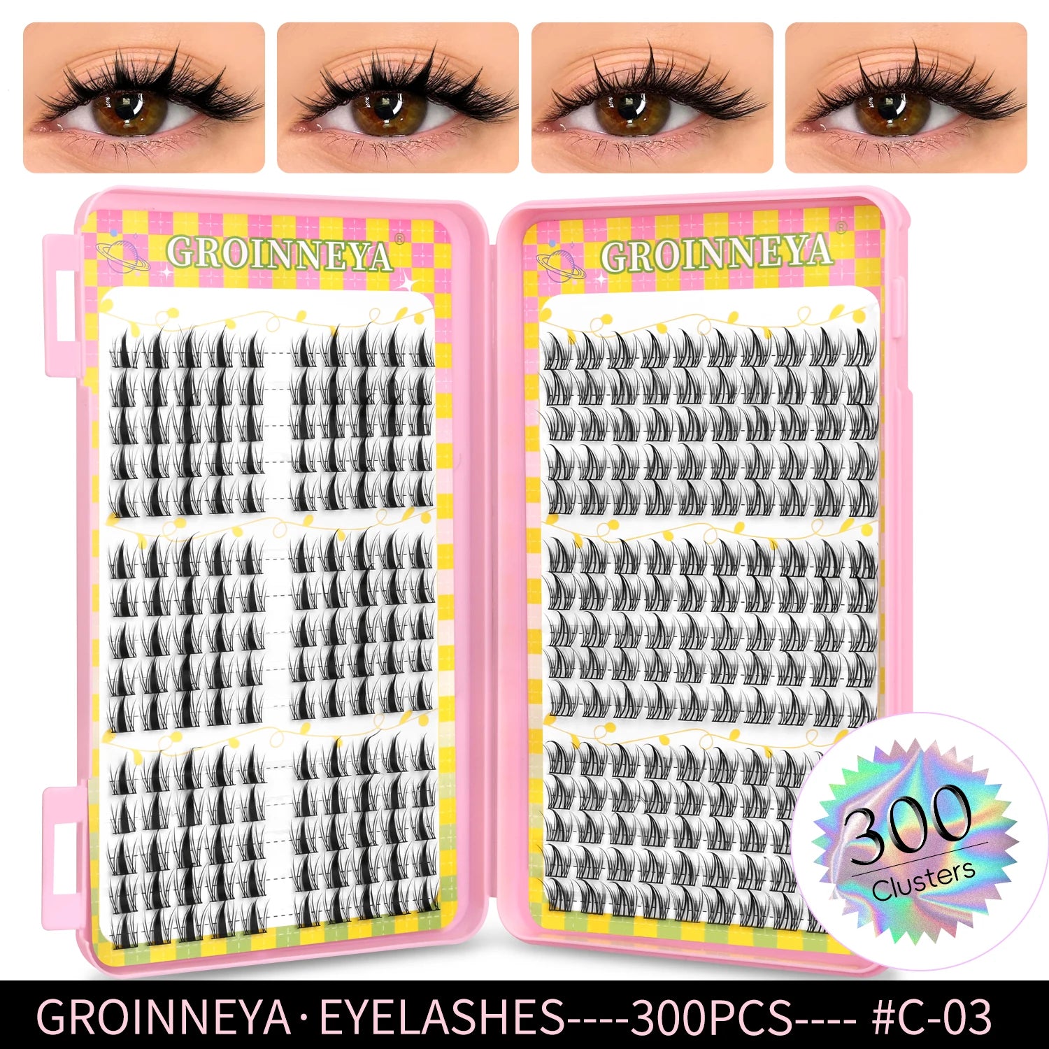 GROINNEYA 320PCS Lash Cluster Tray