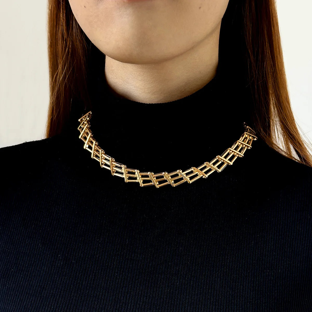 Docona Punk Heavy Metal Chain Choker Necklace