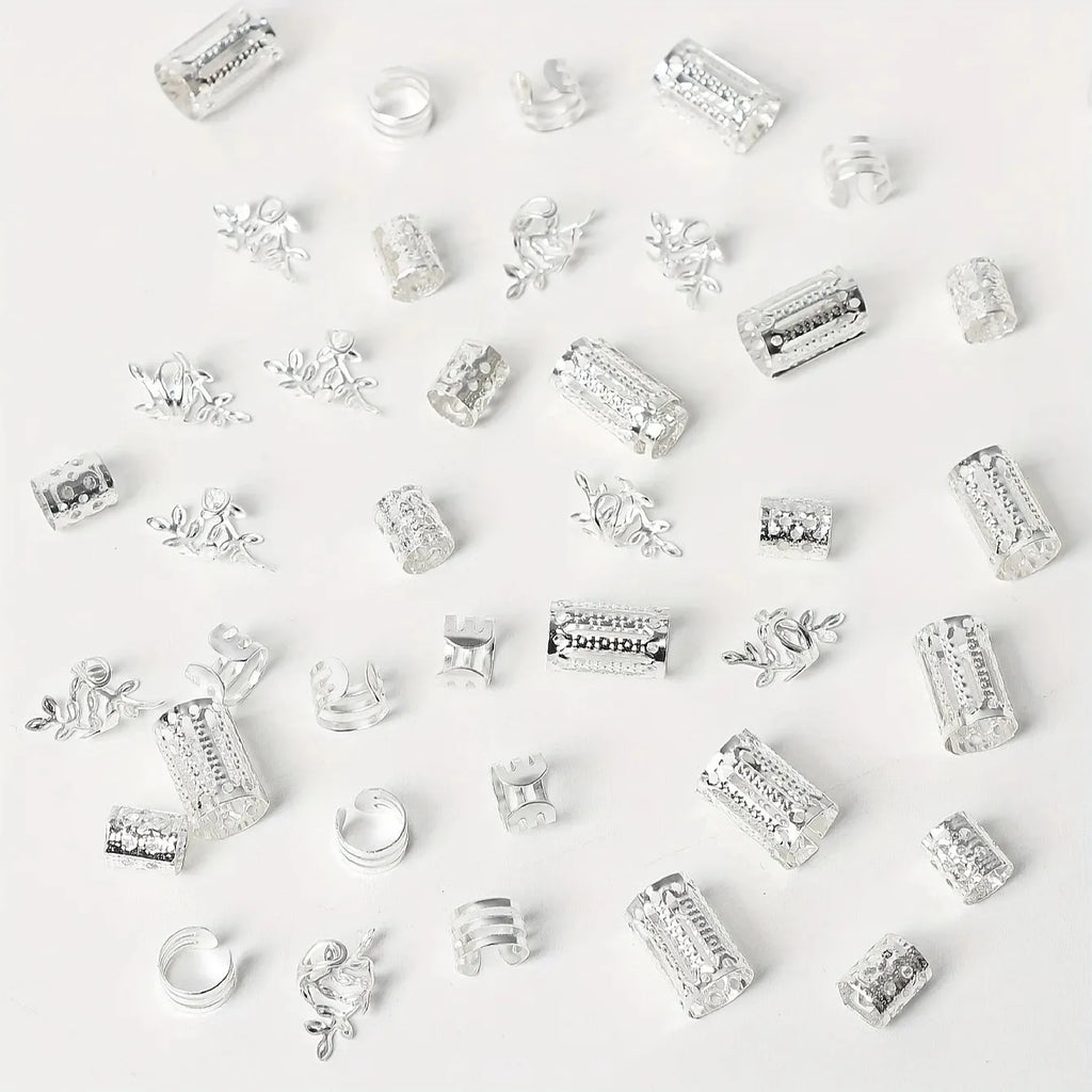 40PCS Women’s Hollow Hair Rings Set