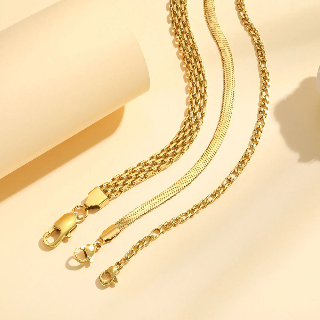 Waterproof Stainless Steel Chain Bracelet – Gold