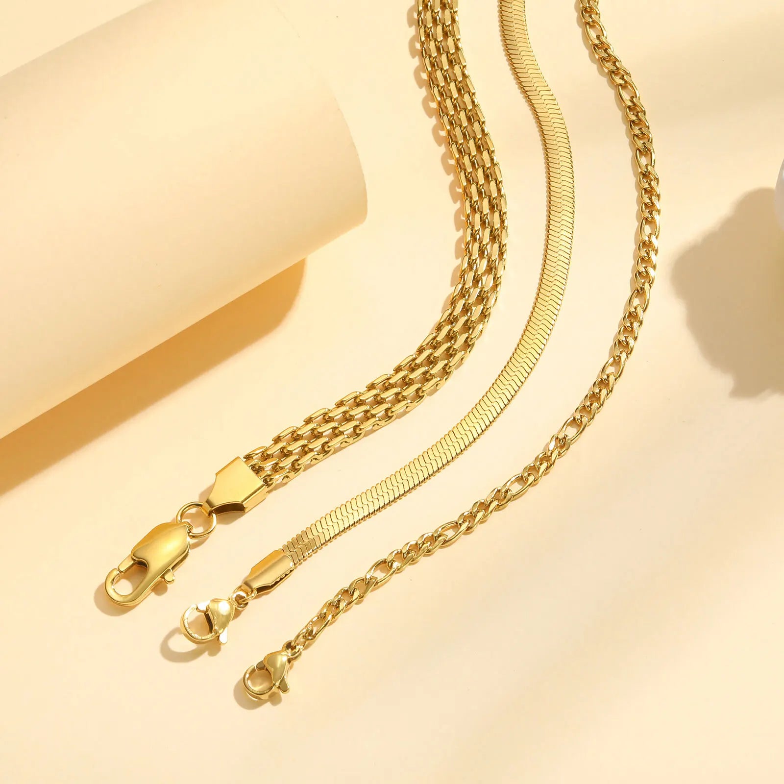 Waterproof Stainless Steel Chain Bracelet – Gold