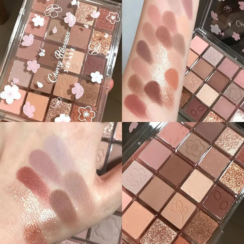 Elegant Cherry Matte & Pearl Palette