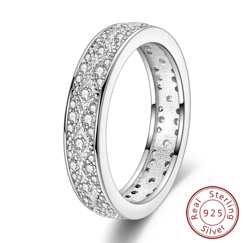 925 Silver Infinity Zircon Ring for Women
