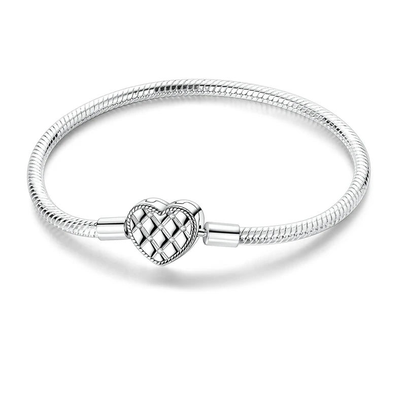 Star Moon Sun 925 Silver Charm Bracelet