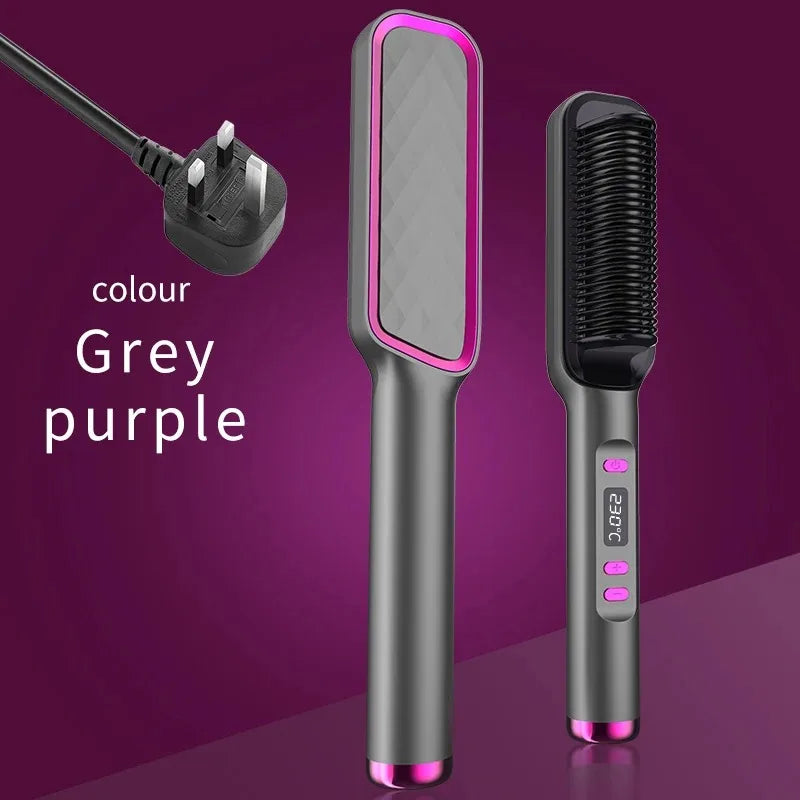 Electric Hot Comb – Negative Ion Anti-Scald Hair Straightening Styling Brush
