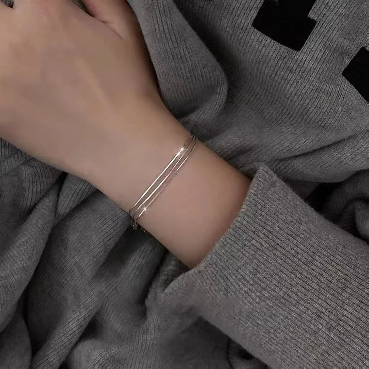 925 Sterling Silver Multi-Layer Coil Bracelet