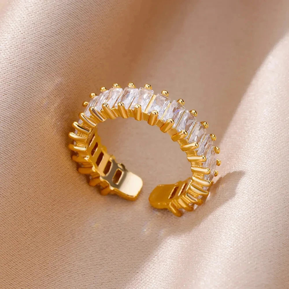 Luxury 316L Gold Stainless Steel Ring