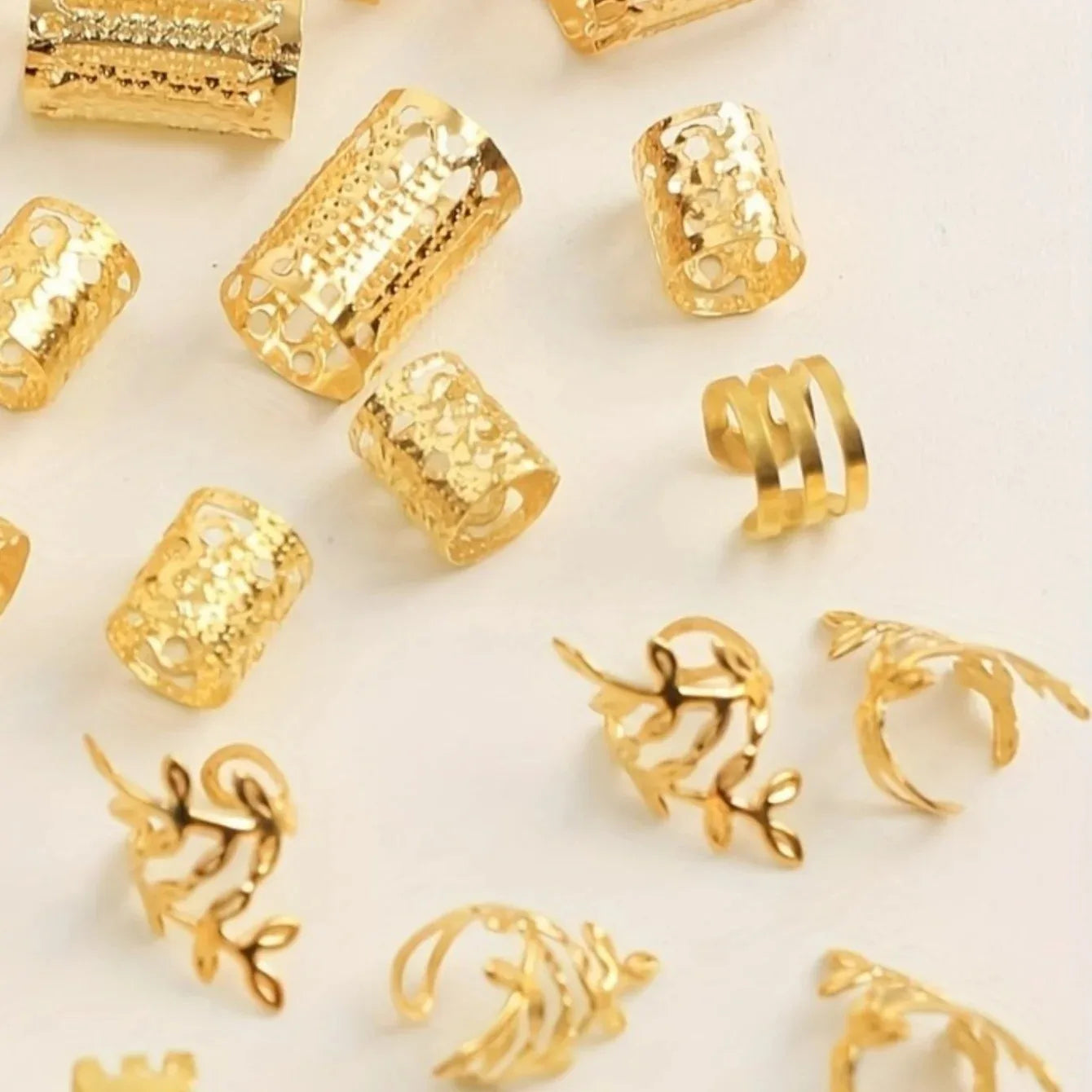 40PCS Women’s Hollow Hair Rings Set