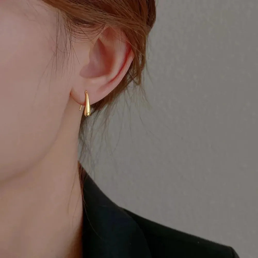 Silver Water Drop Shape Earrings