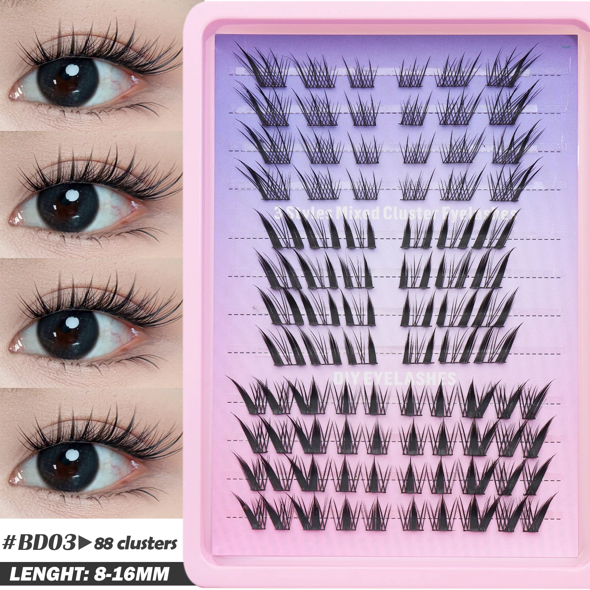 Fluffy Oblique Lash Extensions