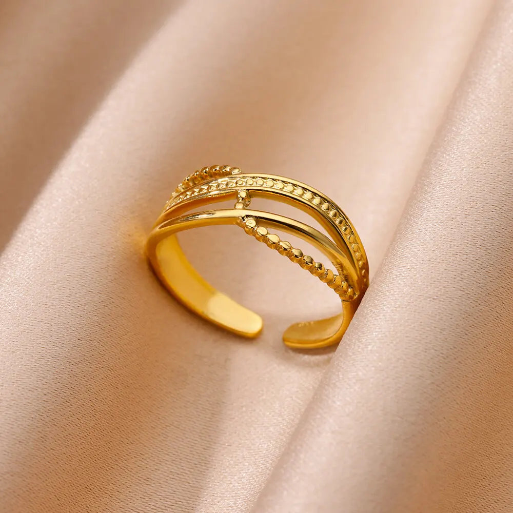 Stainless Steel Chunky Wide Ring