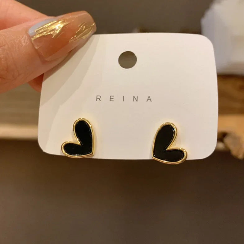 Heart Pearl Drop Earrings