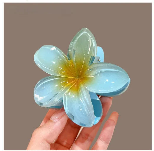 New Hawaiian Gradient Flower Hair Clips