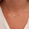 Tiny Heart Initial Necklace – Gold/Silver Letter