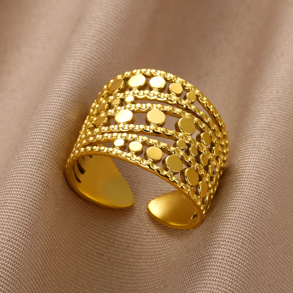 Stainless Steel Chunky Wide Ring