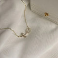 Wrinkled 3D Flower Pendant Necklace