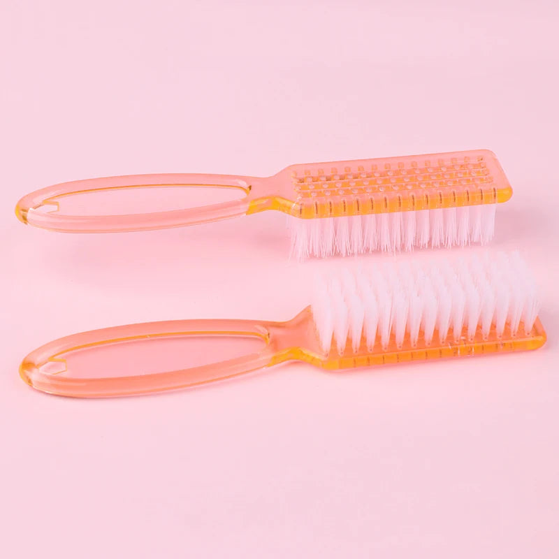 4Pcs Transparent Nail Brush Cleaning Brushes