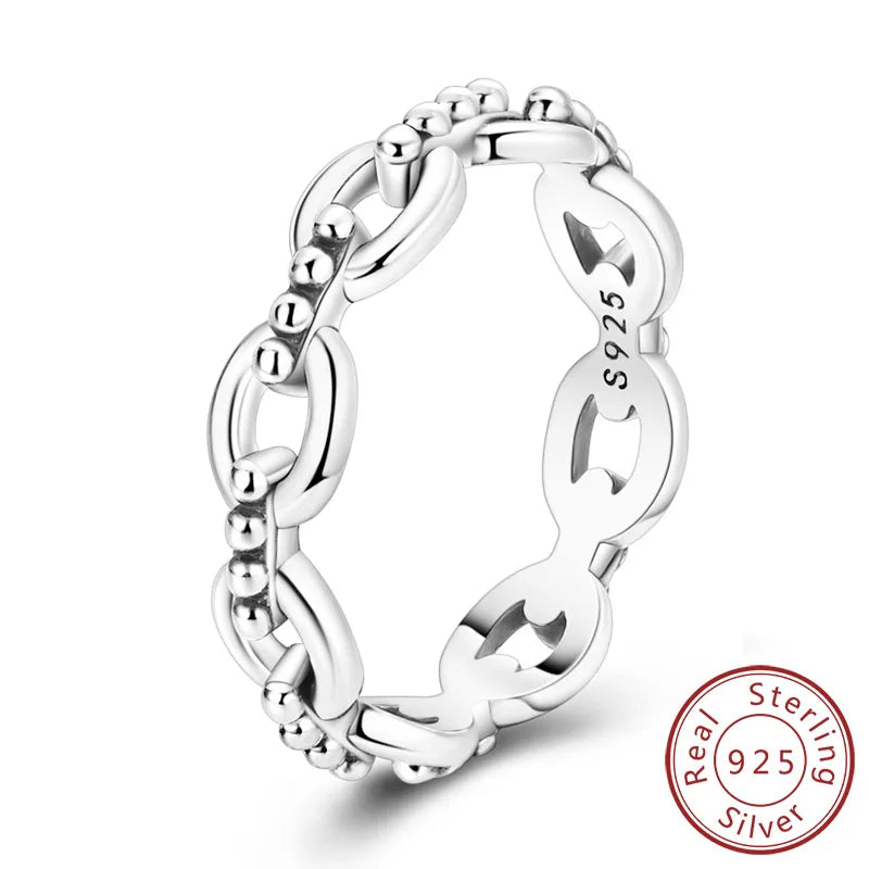 925 Silver Infinity Zircon Ring for Women