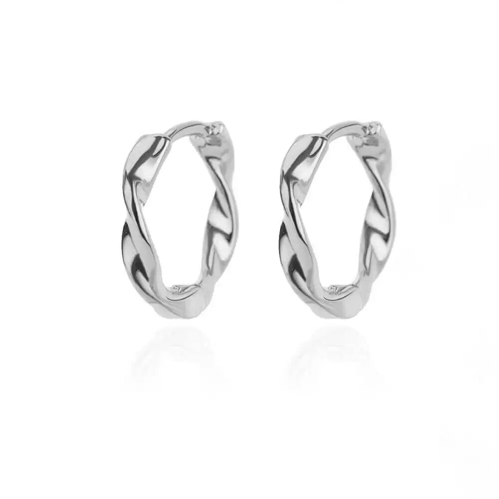 Elegant Round Stainless Steel Hoop Earrings