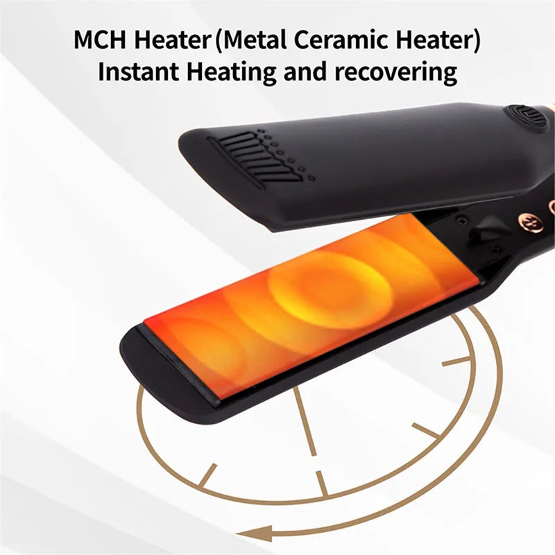 Hair Straightener 480°F Professional Wide Plate Flat Iron
