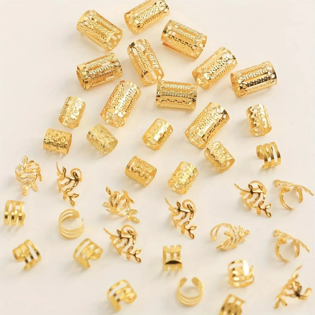 40PCS Women’s Hollow Hair Rings Set