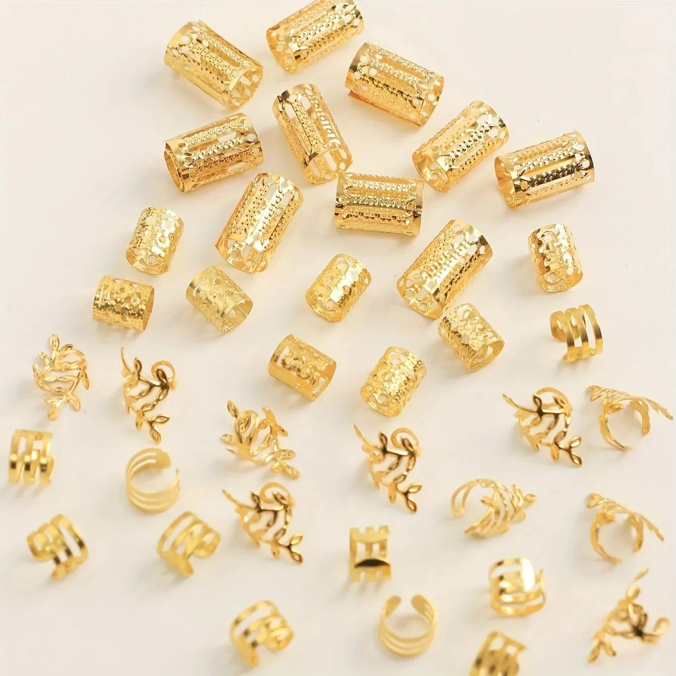40PCS Women’s Hollow Hair Rings Set