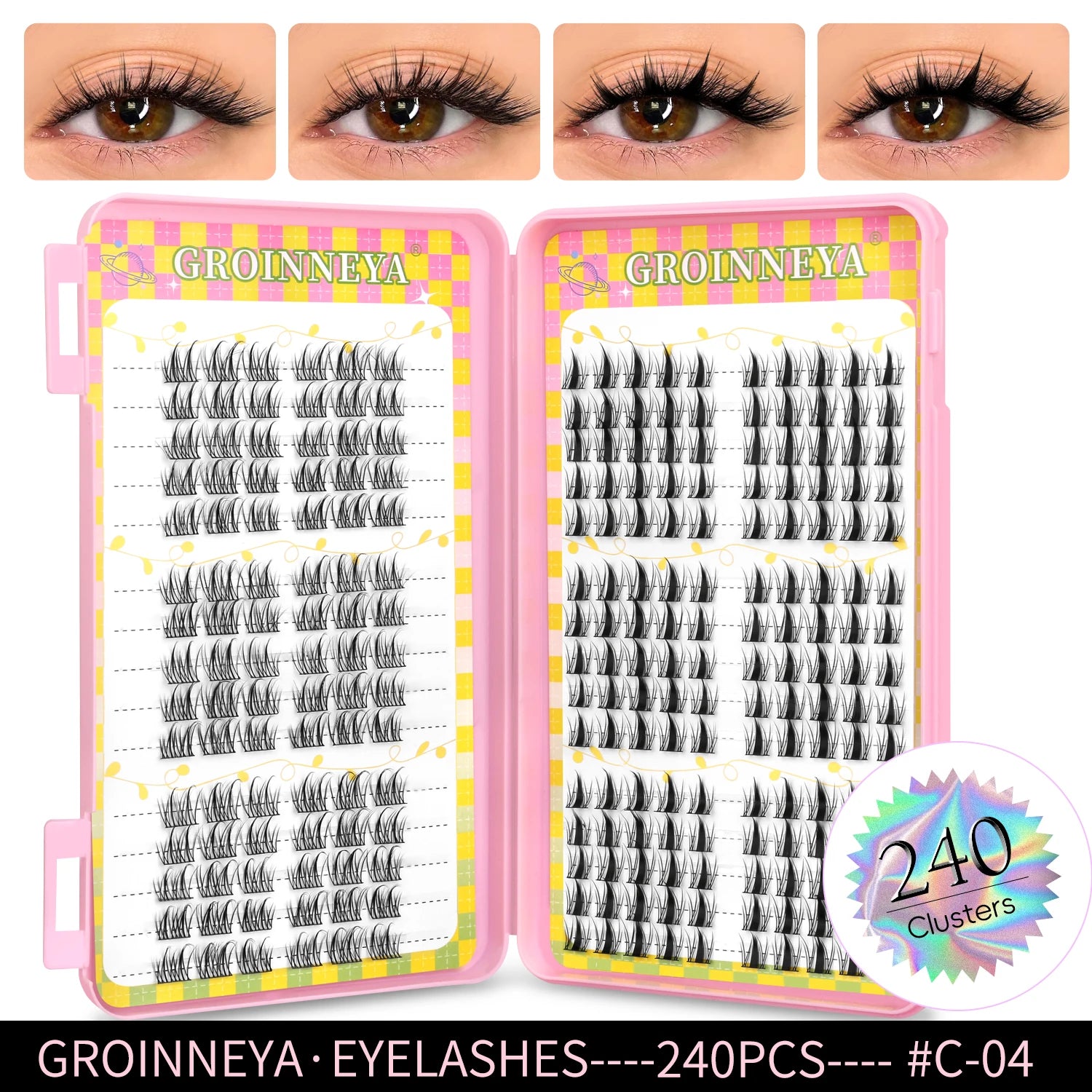 GROINNEYA 320PCS Lash Cluster Tray