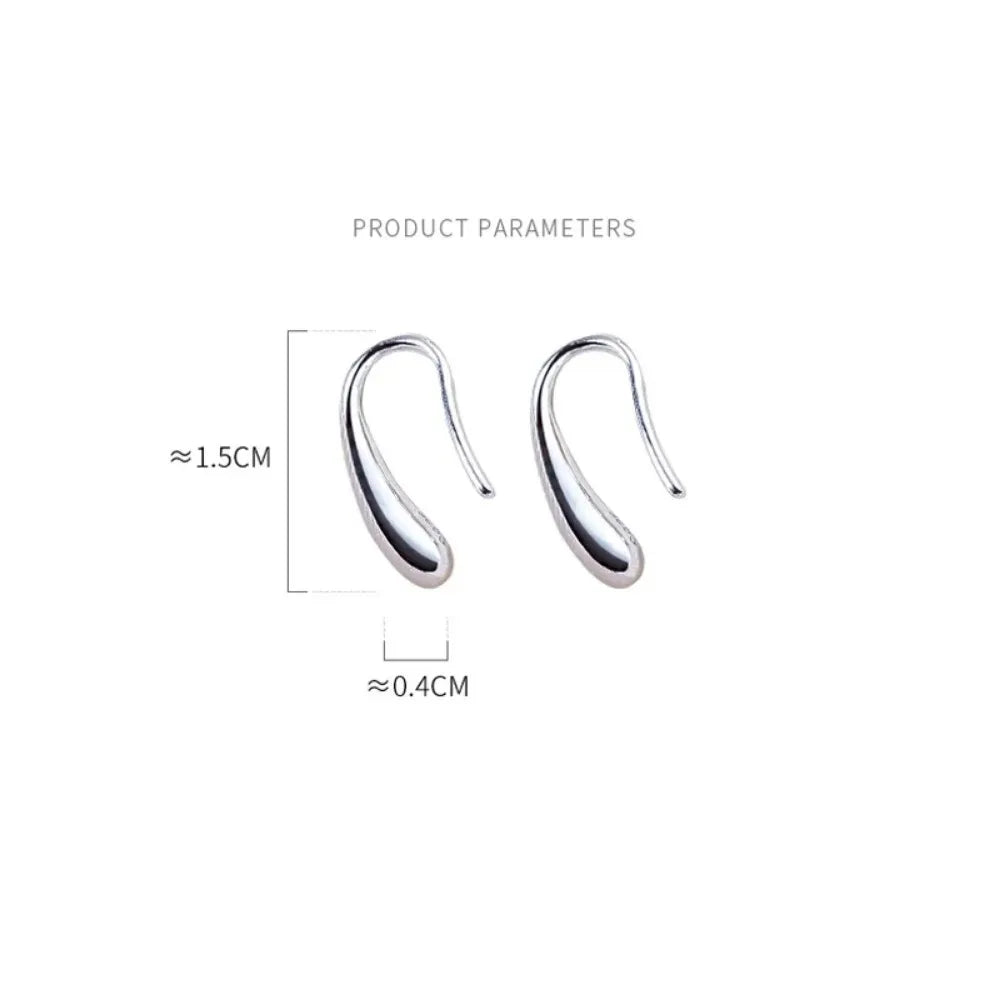 Silver Water Drop Shape Earrings