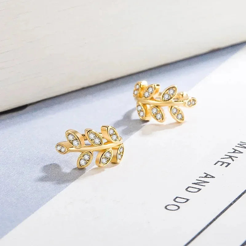 Cute Metal Leaf Ear Cuff Clip Earrings