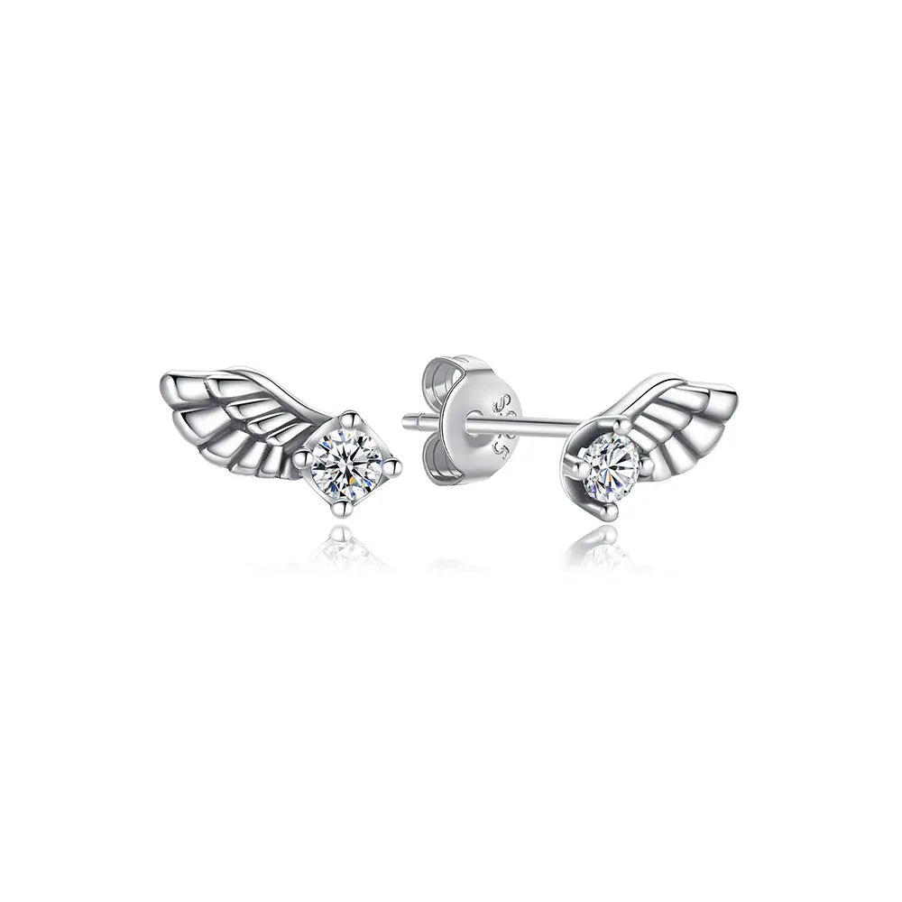 925 Sterling Silver Stud & Hoop Earrings Set