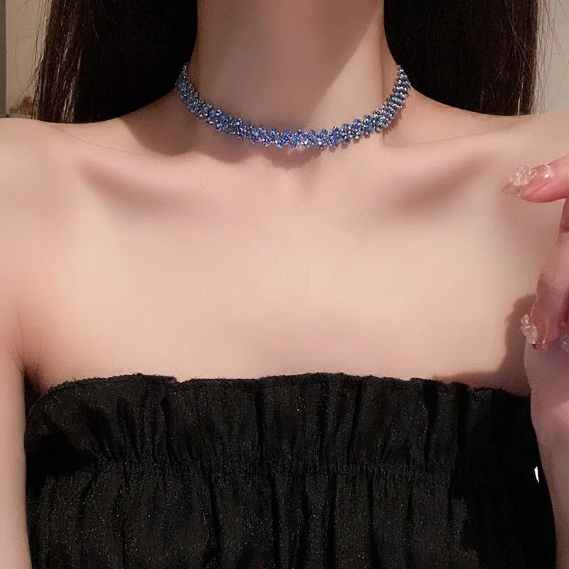 Luxury Full Rhinestone Choker Necklace
